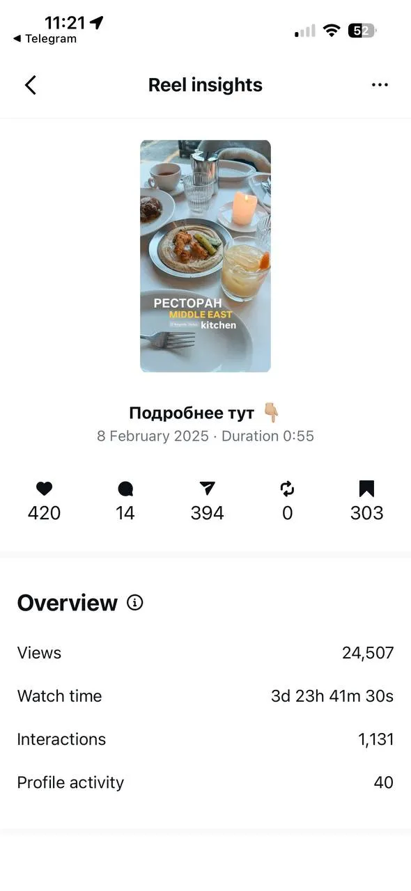 Ресторан ближневосточной кухни — скриншот